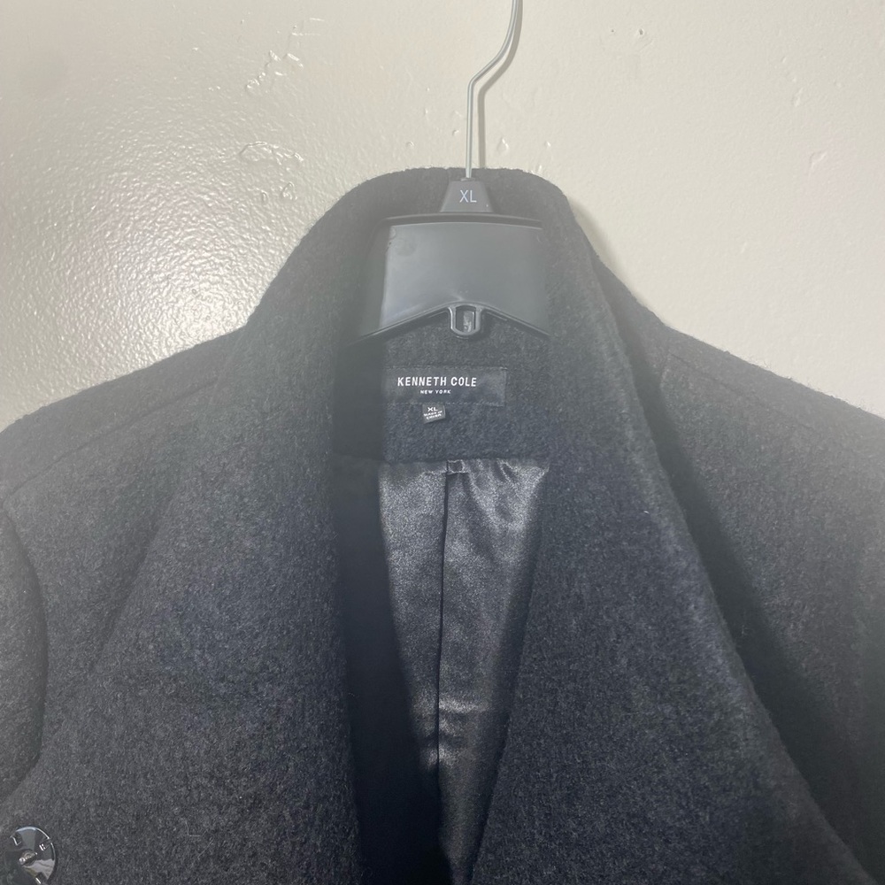 NWOT black Kenneth Cole wool coat. Size XL. - Picture 4 of 4